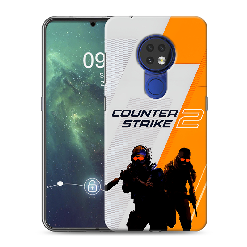 Силиконовый противоударный чехол на Nokia 6.2 с принтом Counter Strike Силиконовый противоударный чехол на Nokia 6.2 с принтом Counter Strike