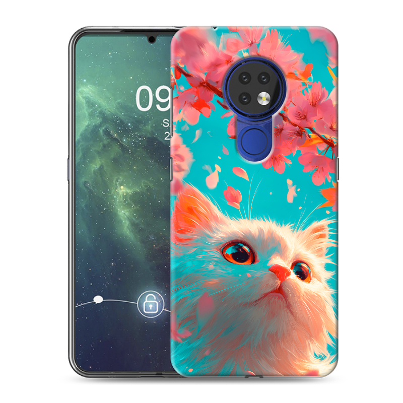 Силиконовый чехол на Nokia 6.2 с принтом Красивый кот Силиконовый чехол на Nokia 6.2 с принтом Красивый кот
