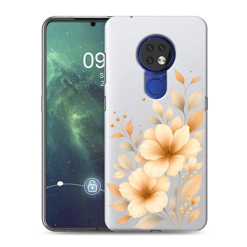 Силиконовый чехол на Nokia 6.2 с принтом для девушки Силиконовый чехол на Nokia 6.2 с принтом для девушки