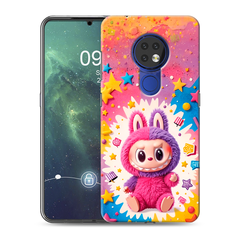 Силиконовый чехол на Nokia 6.2 с принтом Labubu Лабубу Силиконовый чехол на Nokia 6.2 с принтом Labubu Лабубу