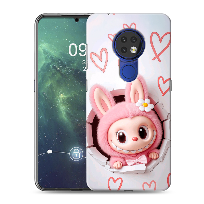 Силиконовый чехол на Nokia 6.2 с принтом Labubu Лабубу Силиконовый чехол на Nokia 6.2 с принтом Labubu Лабубу