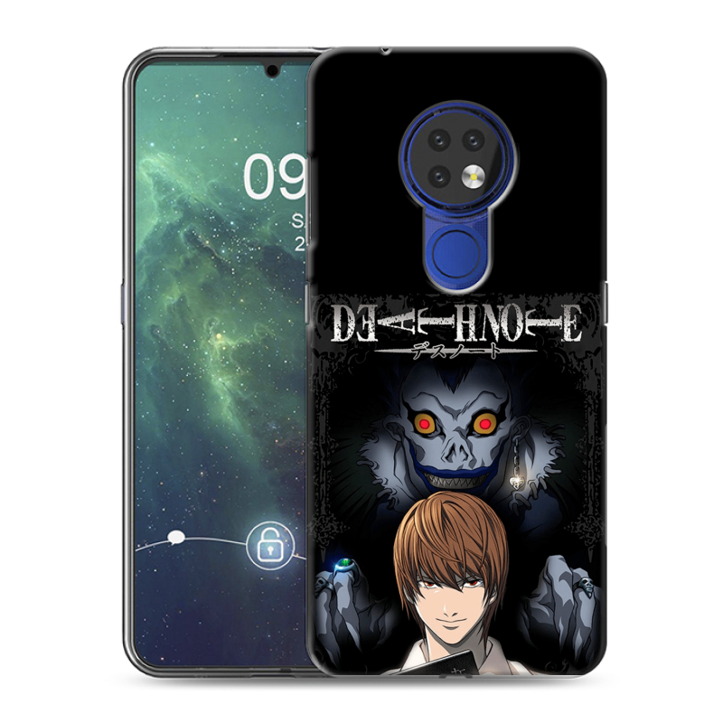 Силиконовый чехол на Nokia 6.2 с принтом Death note Тетрадь смерти Силиконовый чехол на Nokia 6.2 с принтом Death note Тетрадь смерти