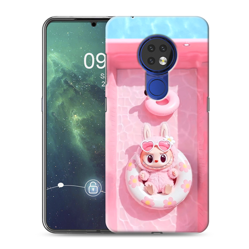Силиконовый чехол на Nokia 6.2 с принтом Labubu Лабубу Силиконовый чехол на Nokia 6.2 с принтом Labubu Лабубу