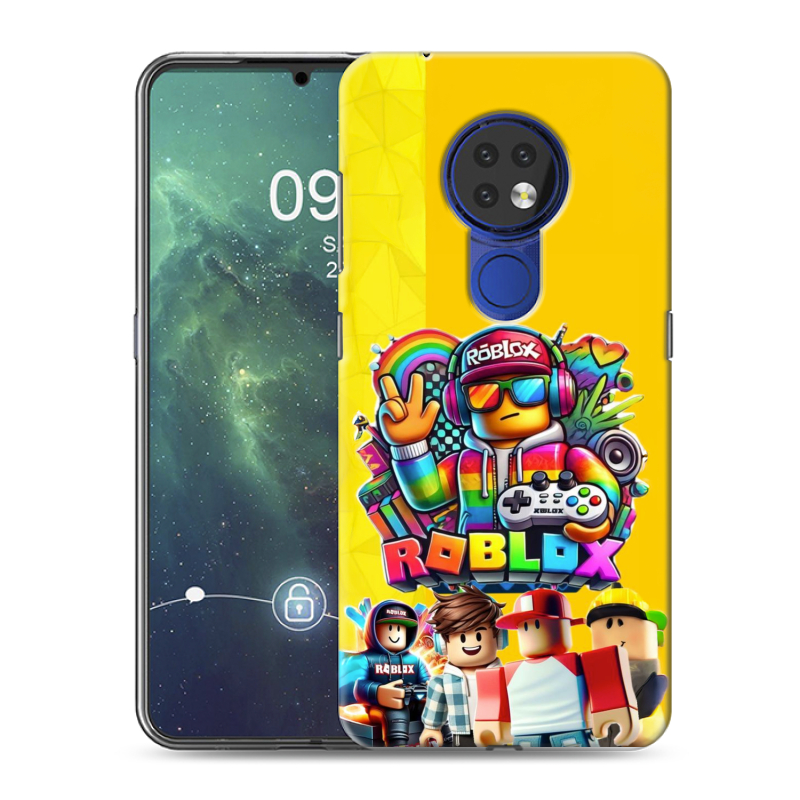 Силиконовый чехол на Nokia 6.2 с принтом Roblox Роблокс Силиконовый чехол на Nokia 6.2 с принтом Roblox Роблокс