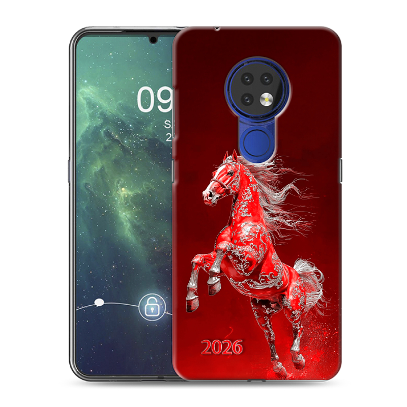 Силиконовый чехол на Nokia 6.2 с принтом Новый год Силиконовый чехол на Nokia 6.2 с принтом Новый год