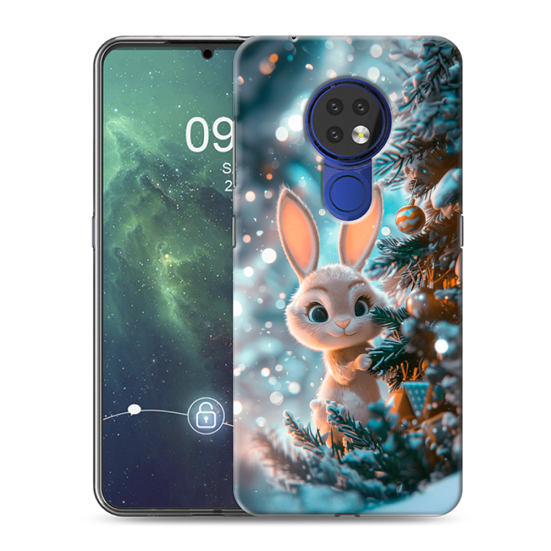 Силиконовый чехол на Nokia 6.2 с принтом Новый год Силиконовый чехол на Nokia 6.2 с принтом Новый год