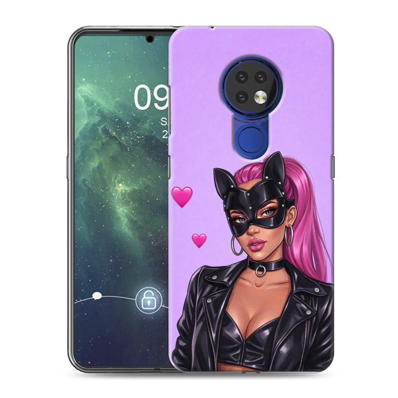 Силиконовый чехол на Nokia 6.2 с принтом женский Силиконовый чехол на Nokia 6.2 с принтом женский