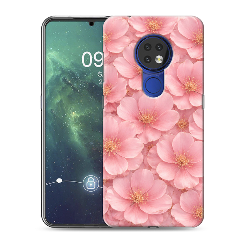 Силиконовый противоударный чехол на Nokia 6.2 с принтом женский Силиконовый противоударный чехол на Nokia 6.2 с принтом женский