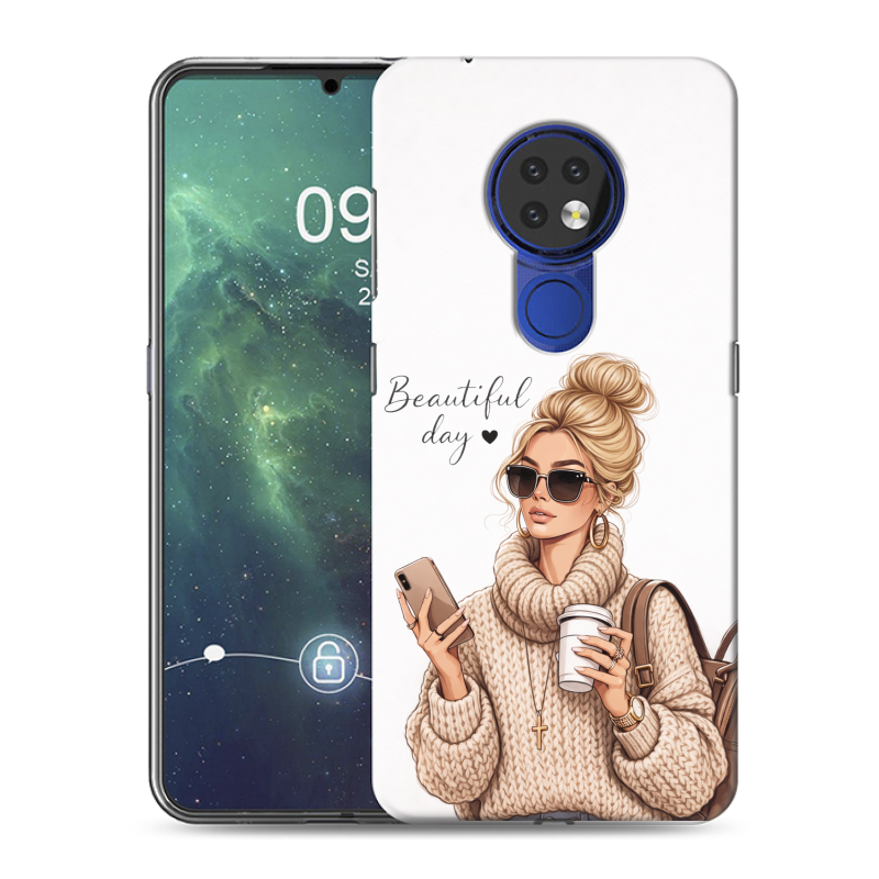 Силиконовый чехол на Nokia 6.2 с принтом женский Силиконовый чехол на Nokia 6.2 с принтом женский