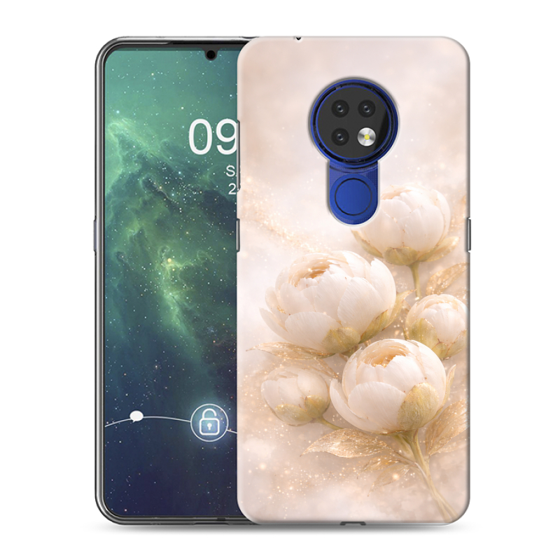Силиконовый противоударный чехол на Nokia 6.2 с принтом женский Силиконовый противоударный чехол на Nokia 6.2 с принтом женский