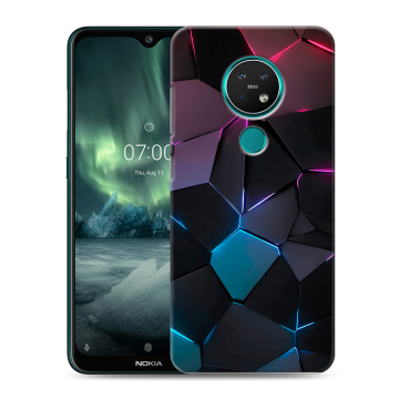 Силиконовый чехол на Nokia 7.2 с принтом Геометрия неона Силиконовый чехол на Nokia 7.2 с принтом Геометрия неона