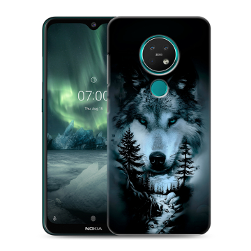Силиконовый чехол на Nokia 7.2 с принтом Лесной волк Силиконовый чехол на Nokia 7.2 с принтом Лесной волк