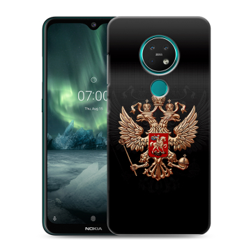 Силиконовый чехол на Nokia 7.2 с принтом Герб России Силиконовый чехол на Nokia 7.2 с принтом Герб России