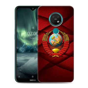 Силиконовый чехол на Nokia 7.2 с принтом Герб СССР Силиконовый чехол на Nokia 7.2 с принтом Герб СССР