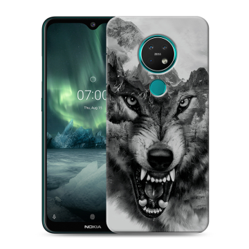 Силиконовый чехол на Nokia 7.2 с принтом Волк Силиконовый чехол на Nokia 7.2 с принтом Волк