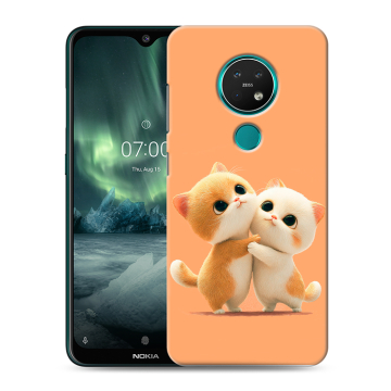 Силиконовый чехол на Nokia 7.2 с принтом Милые котики Силиконовый чехол на Nokia 7.2 с принтом Милые котики