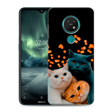 Силиконовый чехол на Nokia 7.2 с принтом Кошки Силиконовый чехол на Nokia 7.2 с принтом Кошки