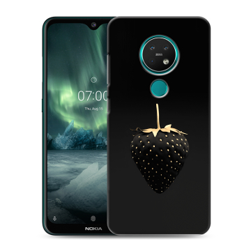 Силиконовый чехол на Nokia 7.2 с принтом Черная клубника Силиконовый чехол на Nokia 7.2 с принтом Черная клубника