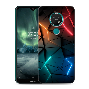 Силиконовый чехол на Nokia 7.2 с принтом Абстракция неон Силиконовый чехол на Nokia 7.2 с принтом Абстракция неон