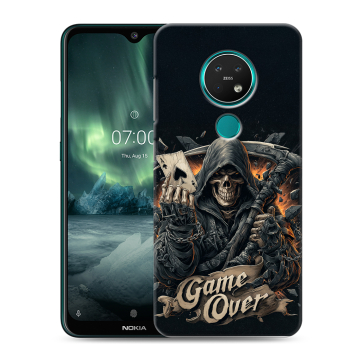 Силиконовый чехол на Nokia 7.2 с принтом Скелет карты Силиконовый чехол на Nokia 7.2 с принтом Скелет карты