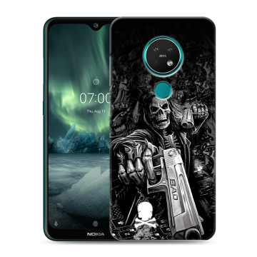 Силиконовый чехол на Nokia 7.2 с принтом Скелет Силиконовый чехол на Nokia 7.2 с принтом Скелет