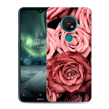 Силиконовый чехол на Nokia 7.2 с принтом Цветы розы Силиконовый чехол на Nokia 7.2 с принтом Цветы розы