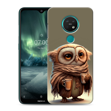 Силиконовый чехол на Nokia 7.2 с принтом Сова Силиконовый чехол на Nokia 7.2 с принтом Сова
