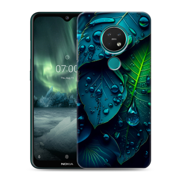 Силиконовый чехол на Nokia 7.2 с принтом Листья Силиконовый чехол на Nokia 7.2 с принтом Листья
