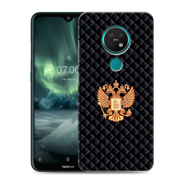Силиконовый чехол на Nokia 7.2 с принтом Герб России принт Силиконовый чехол на Nokia 7.2 с принтом Герб России принт