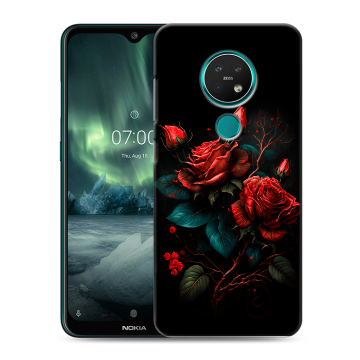 Силиконовый чехол на Nokia 7.2 с принтом Розы красные Силиконовый чехол на Nokia 7.2 с принтом Розы красные