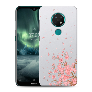 Силиконовый чехол на Nokia 7.2 с принтом Ветка сакуры Силиконовый чехол на Nokia 7.2 с принтом Ветка сакуры