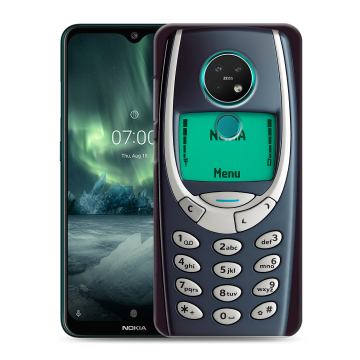 Силиконовый чехол на Nokia 7.2 с принтом Старый телефон Силиконовый чехол на Nokia 7.2 с принтом Старый телефон