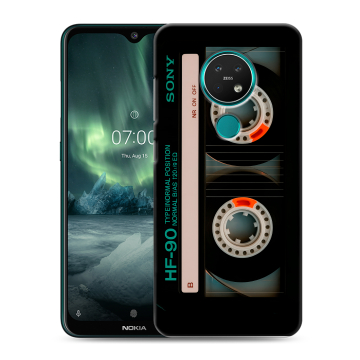 Силиконовый чехол на Nokia 7.2 с принтом Кассета Силиконовый чехол на Nokia 7.2 с принтом Кассета