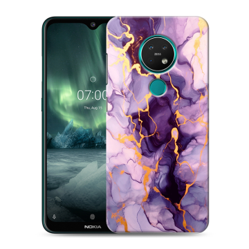 Силиконовый чехол на Nokia 7.2 с принтом Мрамор Силиконовый чехол на Nokia 7.2 с принтом Мрамор
