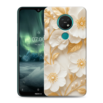 Силиконовый чехол на Nokia 7.2 с принтом Цветы Силиконовый чехол на Nokia 7.2 с принтом Цветы