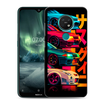 Силиконовый чехол на Nokia 7.2 с принтом Гоночные машины Силиконовый чехол на Nokia 7.2 с принтом Гоночные машины