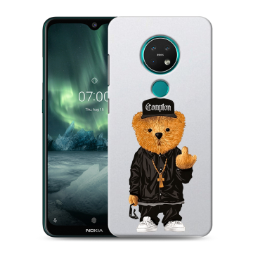Силиконовый чехол на Nokia 7.2 с принтом Мишка Силиконовый чехол на Nokia 7.2 с принтом Мишка