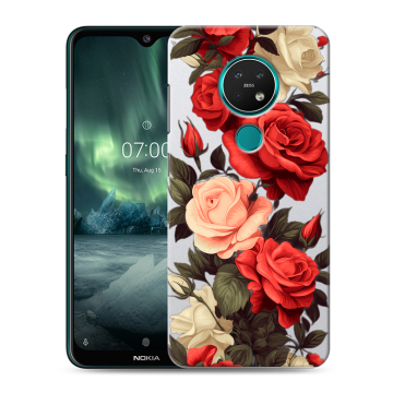 Силиконовый чехол на Nokia 7.2 с принтом Розы Силиконовый чехол на Nokia 7.2 с принтом Розы