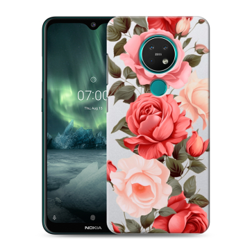 Силиконовый чехол на Nokia 7.2 с принтом Розы Силиконовый чехол на Nokia 7.2 с принтом Розы