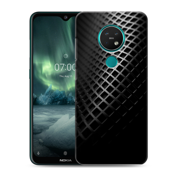 Силиконовый чехол на Nokia 7.2 с принтом Текстура металла Силиконовый чехол на Nokia 7.2 с принтом Текстура металла