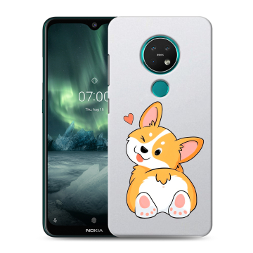 Силиконовый чехол на Nokia 7.2 с принтом Корги Силиконовый чехол на Nokia 7.2 с принтом Корги