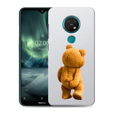 Силиконовый чехол на Nokia 7.2 с принтом Медведь Силиконовый чехол на Nokia 7.2 с принтом Медведь