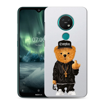 Силиконовый чехол на Nokia 7.2 с принтом Плюшевый медведь Силиконовый чехол на Nokia 7.2 с принтом Плюшевый медведь