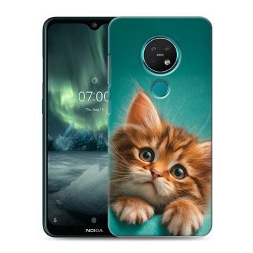 Силиконовый чехол на Nokia 7.2 с принтом котенок Силиконовый чехол на Nokia 7.2 с принтом котенок