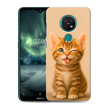 Силиконовый чехол на Nokia 7.2 с принтом котенок Силиконовый чехол на Nokia 7.2 с принтом котенок