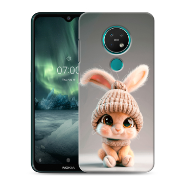 Силиконовый чехол на Nokia 7.2 с принтом Кролик Силиконовый чехол на Nokia 7.2 с принтом Кролик