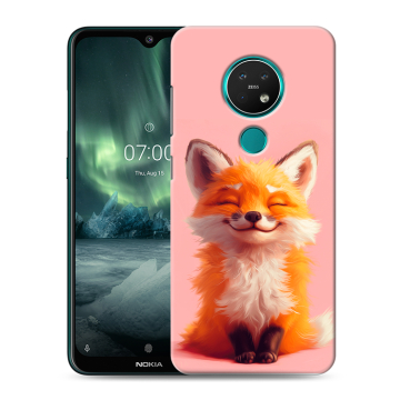 Силиконовый чехол на Nokia 7.2 с принтом милая лиса Силиконовый чехол на Nokia 7.2 с принтом милая лиса