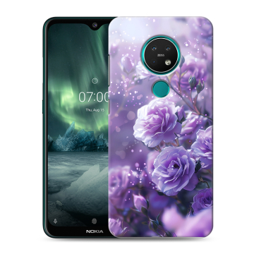 Силиконовый чехол на Nokia 7.2 с принтом Розы цветы Силиконовый чехол на Nokia 7.2 с принтом Розы цветы