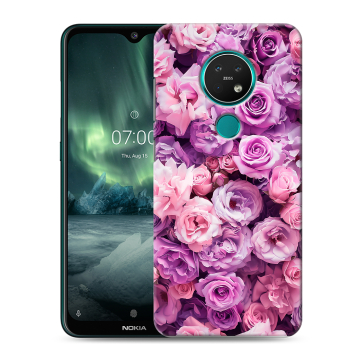 Силиконовый чехол на Nokia 7.2 с принтом лавандовые розы
