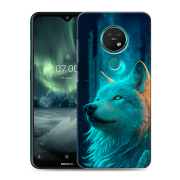 Силиконовый чехол на Nokia 7.2 с принтом бабочки саккура Силиконовый чехол на Nokia 7.2 с принтом бабочки саккура